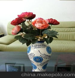 新古典后现代手绘冰裂纹软装家居陶瓷花瓶花器摆设工艺品预售